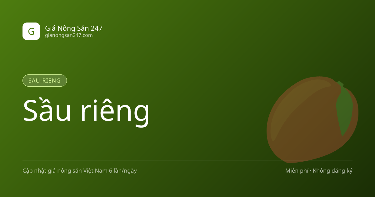 Sầu riêng giữa tháng 10/2026: Ri6 rẻ hơn sầu Thái bao nhiêu